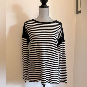 CHAPS striped long sleeve lightweight sweater